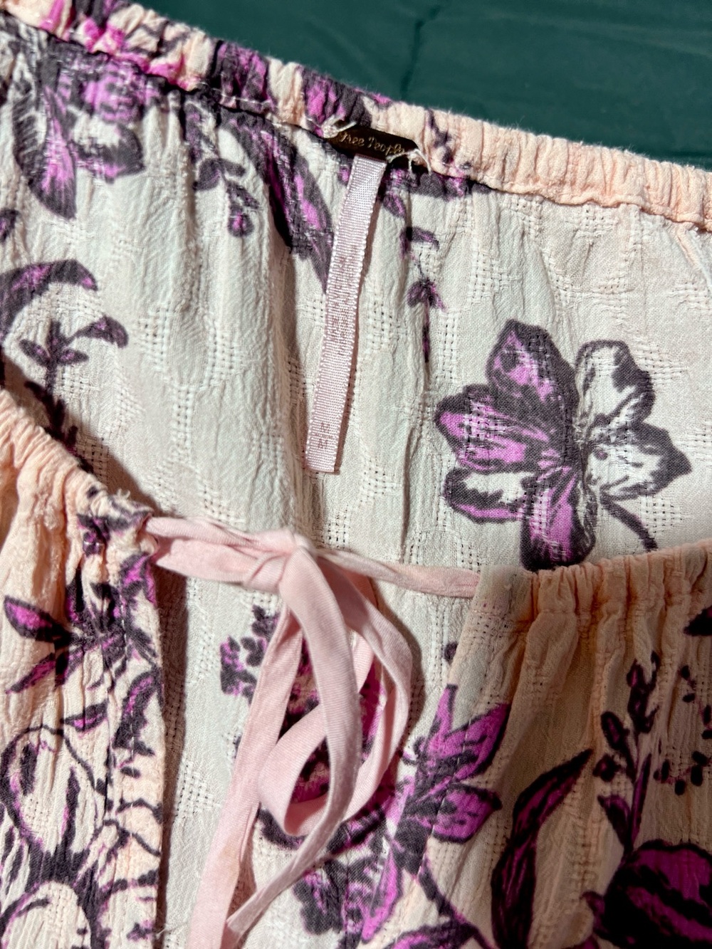 Free People Pink Floral Deep-V Ruffle Mini Dress - Picture 8 of 8